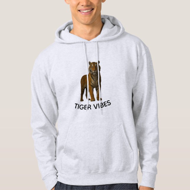 VESTE À CAPUCHE VIBRATIONS TIGRE (Devant)