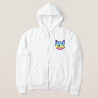 VESTE À CAPUCHE VIDÉO KITTY CAT PIXEL ART ZIP HOODIE