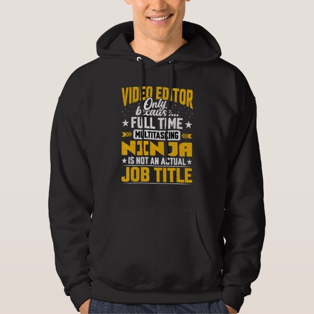 Veste À Capuche Vidéographe Éditeur vidéo Titre du travail (Devant)