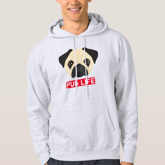 Veste À Capuche Vie de Pug (Devant)