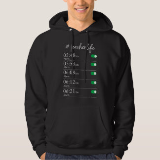 Veste À Capuche Vie d'enseignant Alarme Enseignant Dormir Vie de l