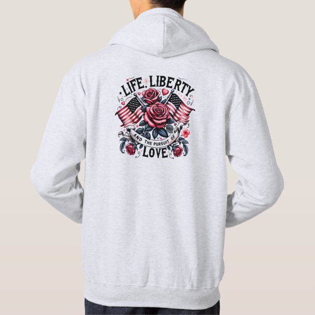 Veste À Capuche Vie, liberté et poursuite de l'amour - Sweatshirt  (Dos)