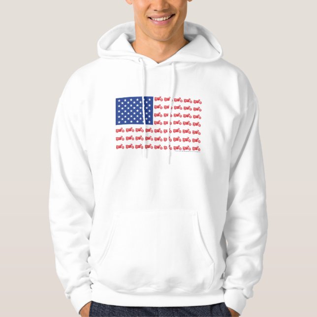 VESTE À CAPUCHE VIEUX-BIKE-FLAG-2-TEE (Devant)