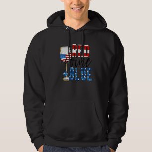Veste À Capuche Vin rouge & 4 juillet Bleu Vin Rouge Blanc Bleu Wi