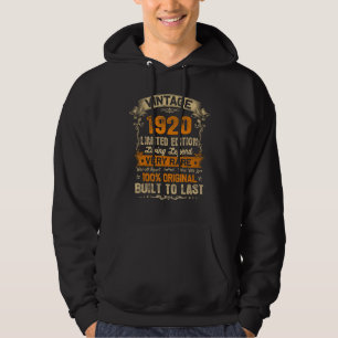 Veste À Capuche Vintage 1920 Retro Classic 102e anniversaire 102 a