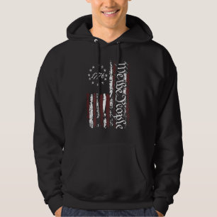 Veste À Capuche Vintage Ancien Drapeau Américain Patriotique 1776