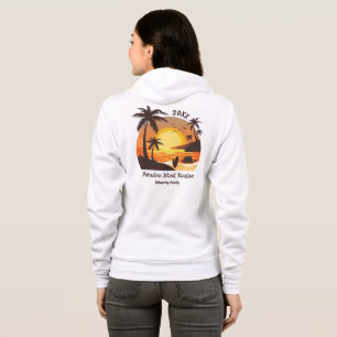 Veste À Capuche Vintage Beach Sunset surf de vacances orange brun