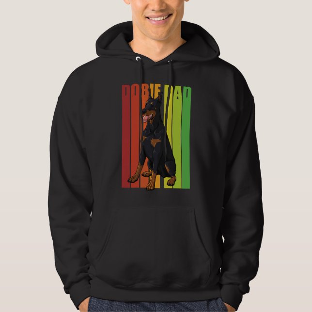 Veste À Capuche Vintage Doberman Pinscher Papa (Devant)
