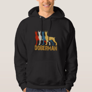 Veste À Capuche Vintage Doberman Pinscher Pour Amoureux de les chi