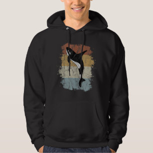 Veste À Capuche Vintage Killer Whale Art 80s Rétro Orca Whale Silh