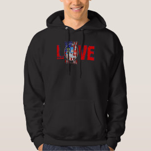 Veste À Capuche Vintage Love Fier American Flag Pharmacien 4e de