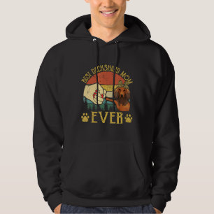 Veste À Capuche Vintage Meilleure maman Dachshund Jamais Amoureux