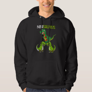 Veste À Capuche Vintage Retro 2 Enfants Ninisaurus Dinosaur
