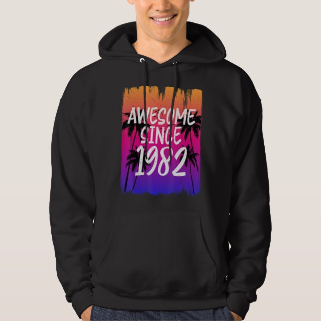 Veste À Capuche Vintage stupéfiant depuis 1982 Retro (Devant)