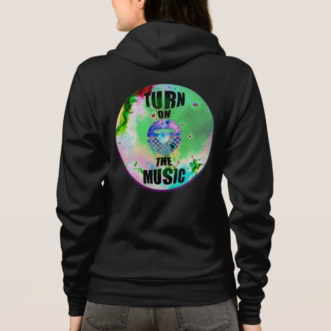 Veste À Capuche Vinyl Allumer La Musique Noir (Dos)