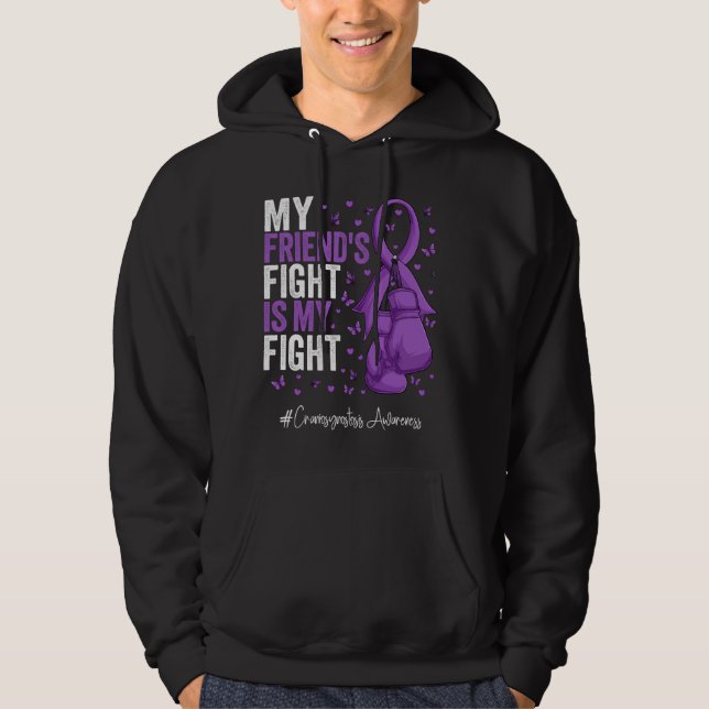 Veste À Capuche Violet Ribbon ami Craniosynostose Sensibilisation (Devant)