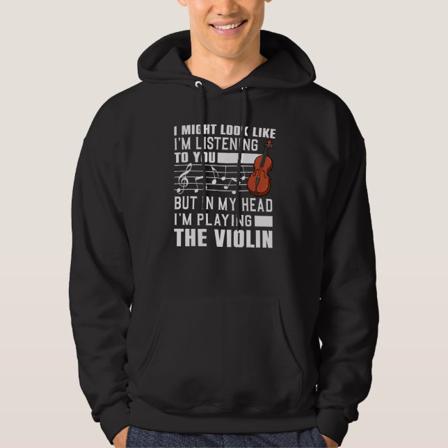 Veste À Capuche Violon cool Pour Hommes Joueuse Violoniste Viola C (Devant)