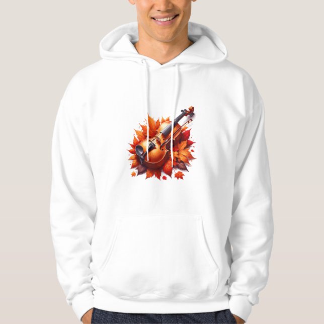 Veste À Capuche Violon dans le lit de feuilles (Devant)