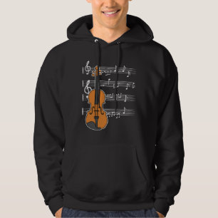 Veste À Capuche Violoniste Notes de musique Clef for Orchestra Vio