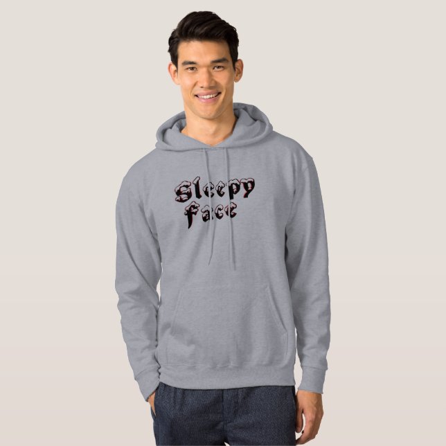 Veste À Capuche Visage doré : Noir - Sweatshirt à capuchon de base (Devant entier)