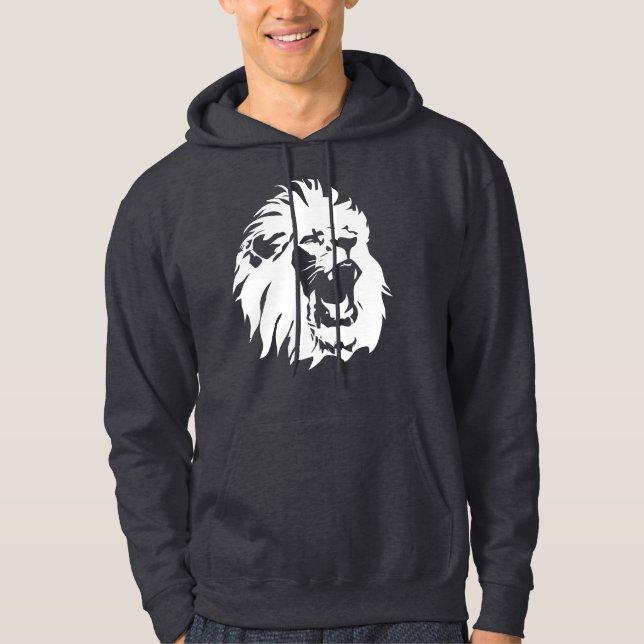 Veste À Capuche Visage du lion rugissant (Devant)
