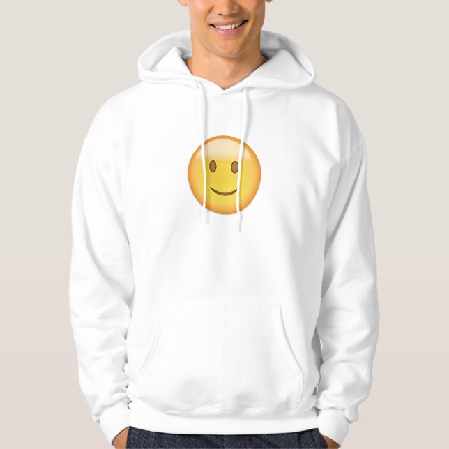 Veste À Capuche Visage légèrement de sourire Emoji (Devant)