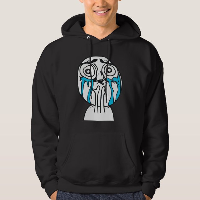 Veste À Capuche Visage mignon Meme de rage de surcharge de (Devant)