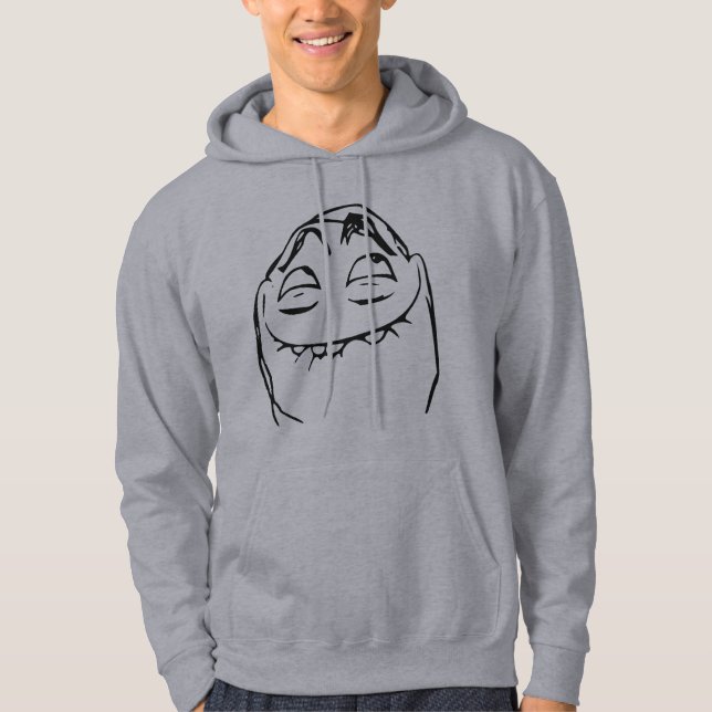 Veste À Capuche Visage riant Meme comique de rage de PFFTCH (Devant)