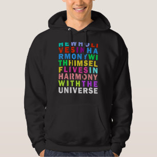 Veste À Capuche Vivez Dans Harmony Trust Universe Rainbow Stoicism