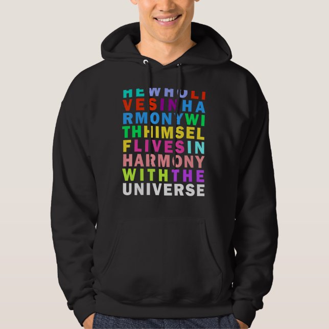Veste À Capuche Vivez Dans Harmony Trust Universe Rainbow Stoicism (Devant)