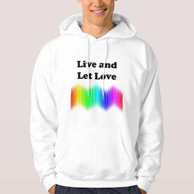 Veste À Capuche Vivez et laissez l'amour (Devant)