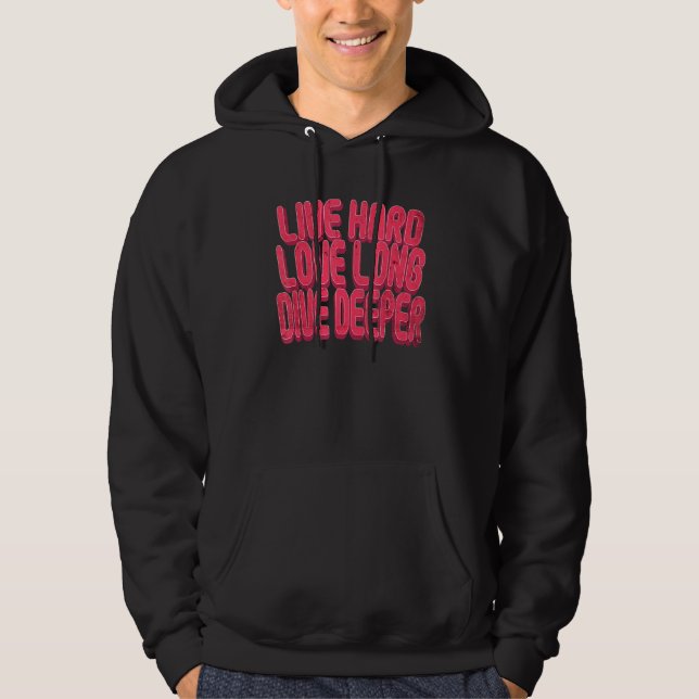 Veste À Capuche Vivez l'amour dur long plongée profonde (Devant)