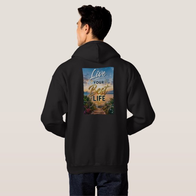 Veste À Capuche Vivez Votre Meilleure Vie (Dos entier)