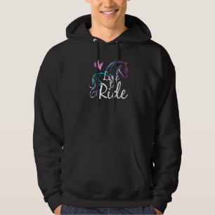 Veste À Capuche Vivre pour monter à cheval Graphique de citation