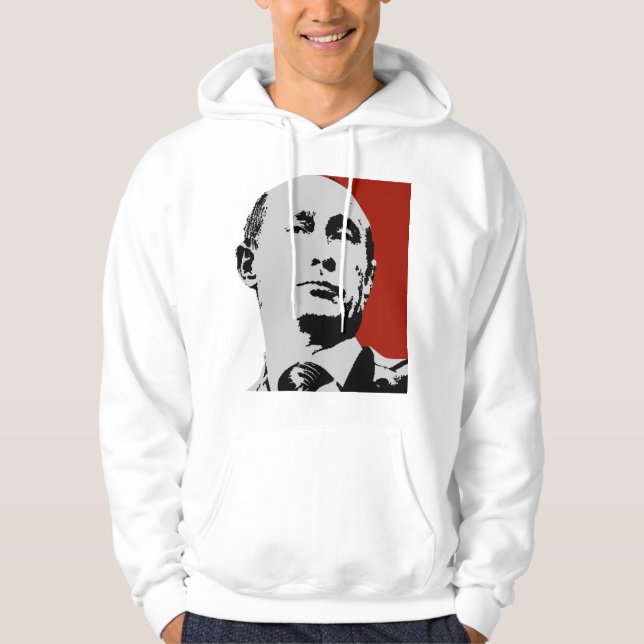 Veste À Capuche Vladimir Poutine rouge (Devant)