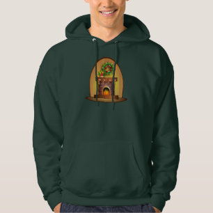 Veste À Capuche Voeux de saisons de Noël Chaussettes Cheminée