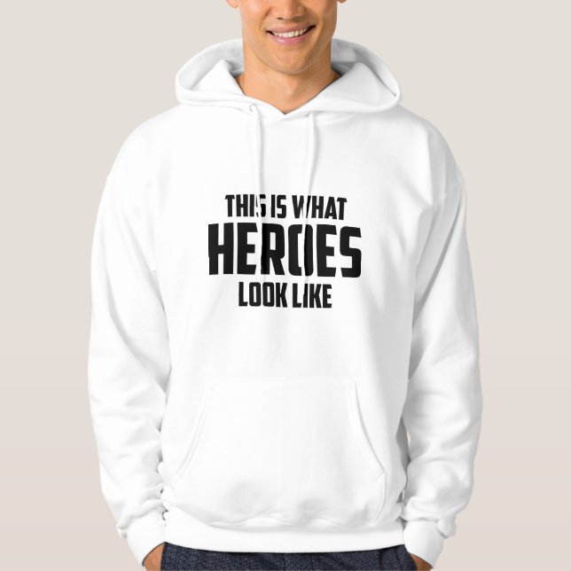 Veste À Capuche Voici à quoi ressemble HÉROS (Devant)