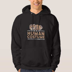 Veste À Capuche Voici Mon Costume Humain Je Suis Vraiment Un D Pom