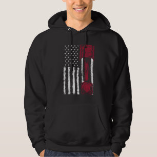 Veste À Capuche Voiture Musclée à Piston Drapeau Américain