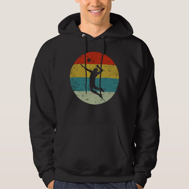 Veste À Capuche Volley-ball vinatique rétro (Devant)
