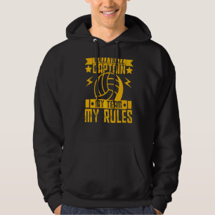 Veste À Capuche Volleyball Homme Et Femme Capitaine Mon Équipe Ma