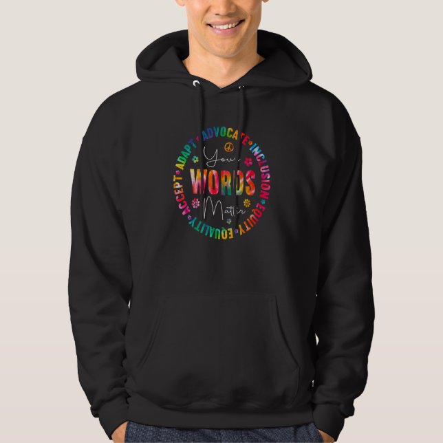 Veste À Capuche Vos Paroles Comptent Professeur d'Éducation Spécia (Devant)
