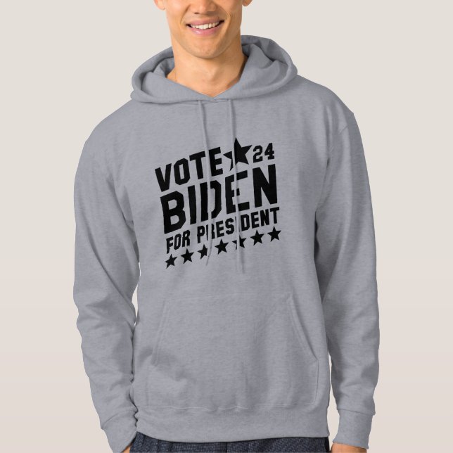 Veste À Capuche Vote Biden Pour Président 24 (Devant)