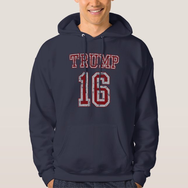 Veste À Capuche Vote Donald Trump 2016 pour le président (Devant)