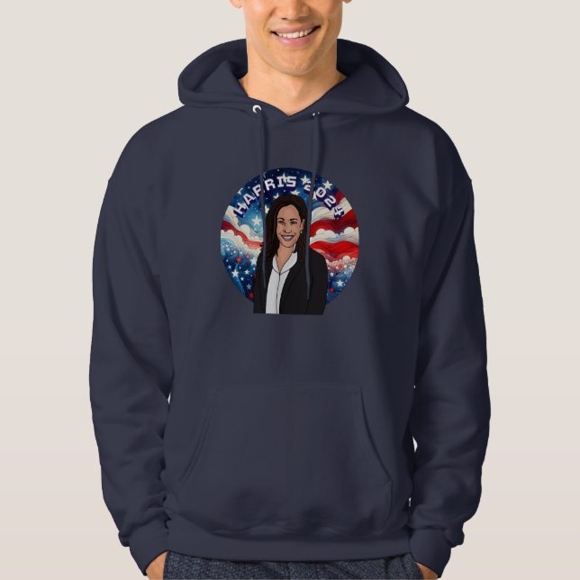 Veste À Capuche Vote pour Kamala Harris 2024 (Devant)
