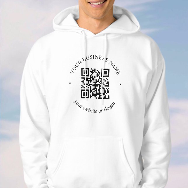 Veste À Capuche Votre code QR téléchargé avec texte circulaire mod (Créateur téléchargé)
