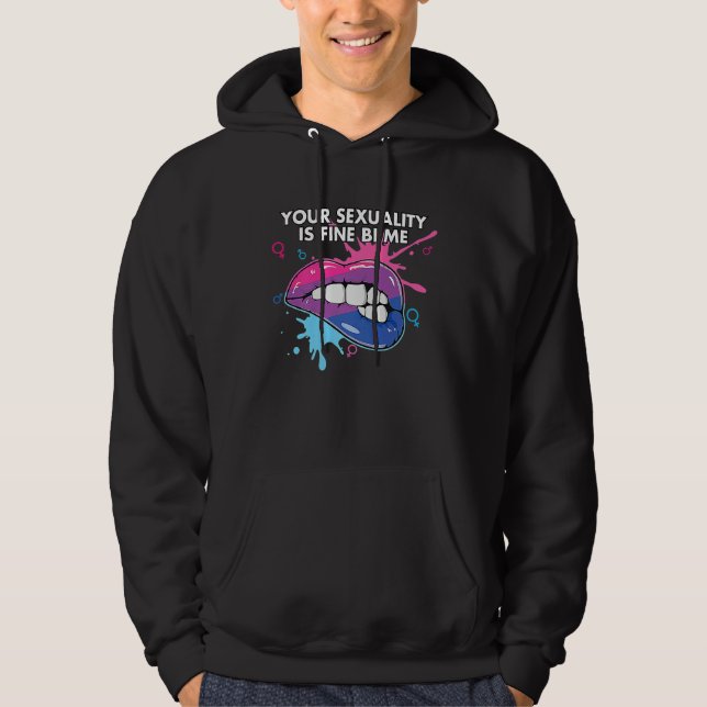 Veste À Capuche Votre sexualité est bonne Bi par moi Bisexuel Bise (Devant)