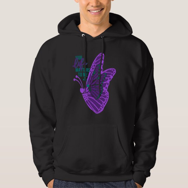 Veste À Capuche Votre vie compte pour moi Sensibilisation à la pré (Devant)
