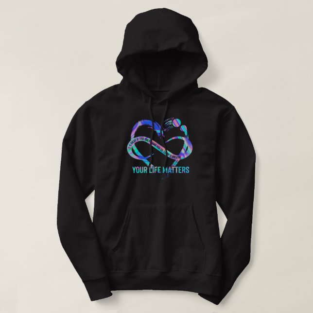 Veste À Capuche Votre vie compte Prévention du suicide Sensibilisa (Design devant)