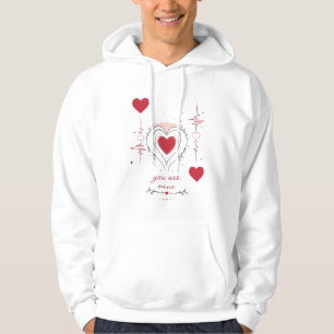 Veste À Capuche Vous êtes à moi, ligne artistique minimaliste de c